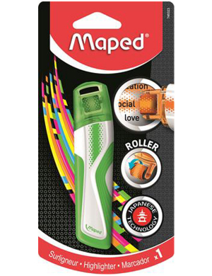 Maped Roller Highlighter - Green